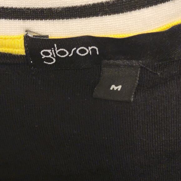 Gibson Striped Jacket Nautical Preppy Black and White 3/4 Sleeve Medium 955 - Picture 4 of 16